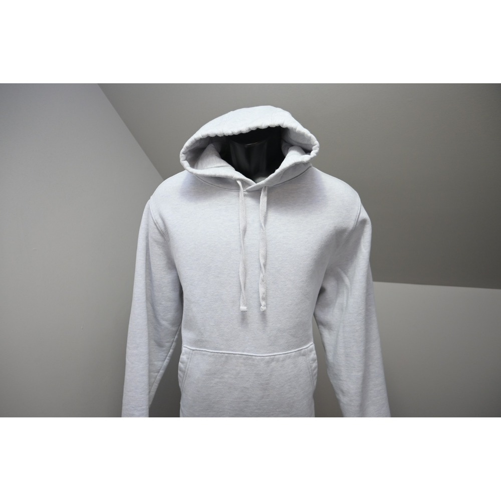 VRST Hoodie Men Large Light Grey Heather Pullover Fleece Athletic Cotton Blend